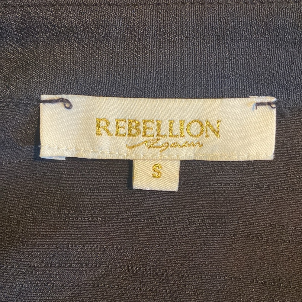 Rebellion Black Sheer Longline Duster Cover Up Sz S - Picture 5 of 7